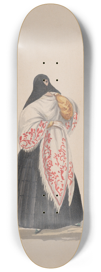 Francisco Fierro - An elegantly dressed woman 8.25 inch art skate deck