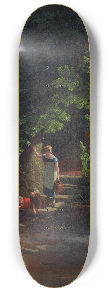 Francis Danby - Children by a Brook 8.25 inch art skate deck
