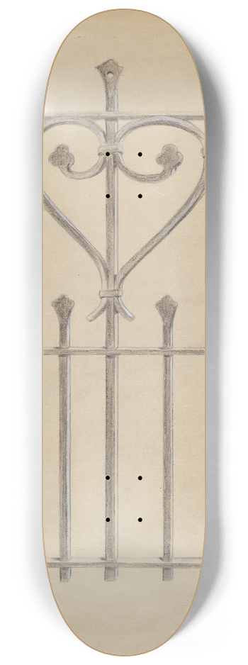 Francis Law Durand - Wrought Iron Fence 8.25 inch art skate deck