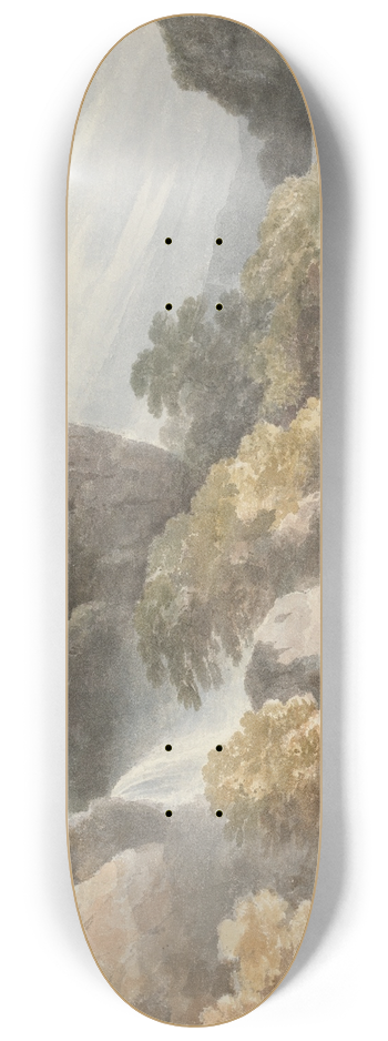 Francis Nicholson - Waterfall 8.25 inch art skate deck