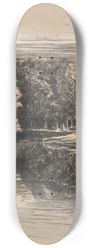 Francis Seymour Haden - Dundrum River 8.25 inch art skate deck