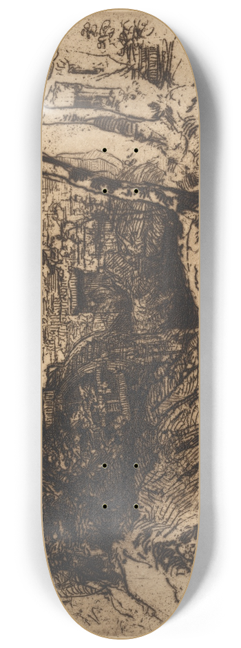 Francis Seymour Haden - The Mill-Wheel 8.25 inch art skate deck