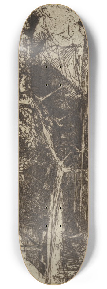 Francis Seymour Haden - The Moat House 8.25 inch art skate deck