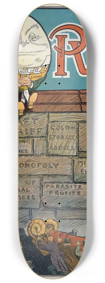 Frank Arthur Nankivell - Humpty Dumpty sat on a wall 8.25 inch art skate deck