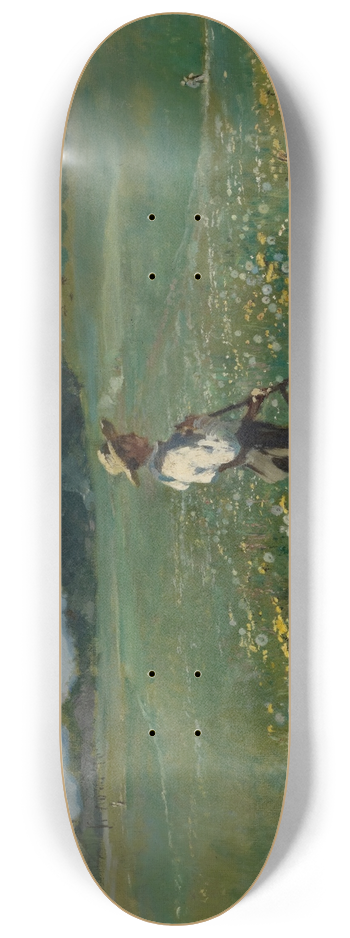 Frank Buchser - Reaper in a Flowery Meadow 8.25 inch art skate deck