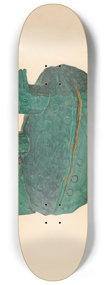 Frank Budash - Whittled Bowl with Lid  Hen on Nest 8.25 inch art skate deck