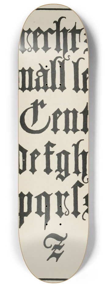Frank Chouteau Brown - German Blackletters 2 8.25 inch art skate deck