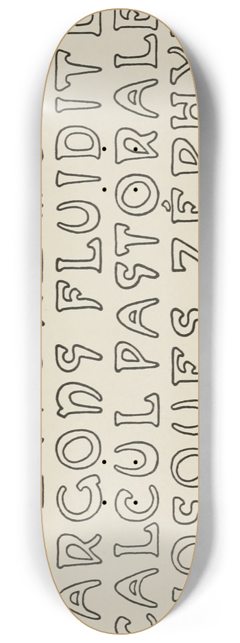 Frank Chouteau Brown - Modern French Capitals 2 8.25 inch art skate deck