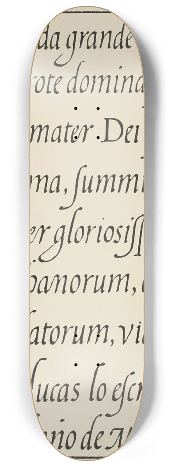 Frank Chouteau Brown - Spanish Script 2 8.25 inch art skate deck