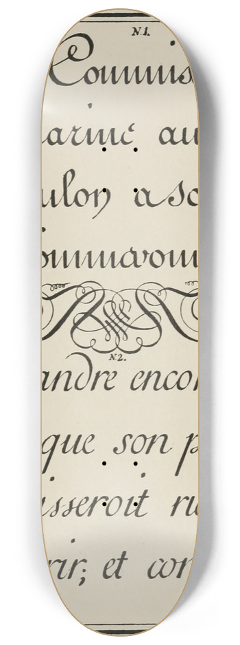 Frank Chouteau Brown - Spanish Scripts 8.25 inch art skate deck