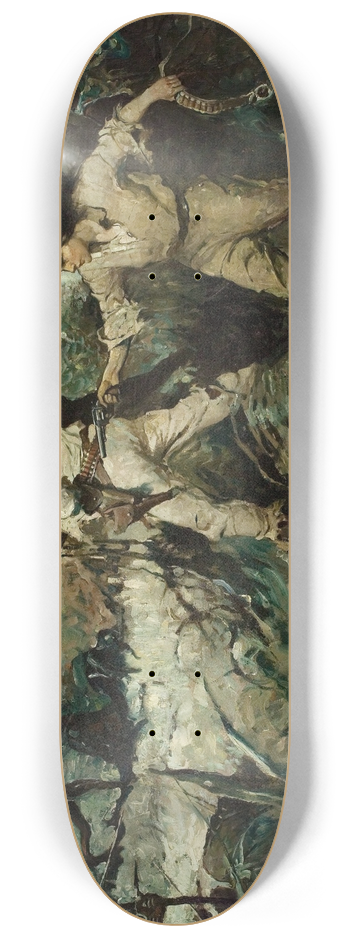 Frank Earle Schoonover - The Wolf Halted 8.25 inch art skate deck
