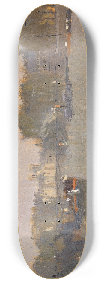 Frank Edwin Scott - The Seine at Paris (LInstitute). 8.25 inch art skate deck