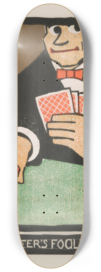 Frank Holme - The bluffers foolish face 8.25 inch art skate deck