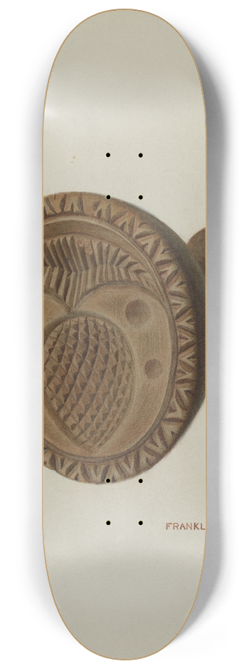 Franklyn Syres - Pa. German Butter Mold 8.25 inch art skate deck