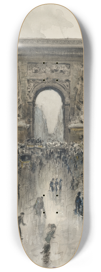 Frank Myers Boggs - La porte Saint-Denis 8.25 inch art skate deck