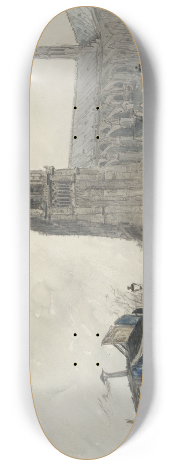 Frank Myers Boggs - Notre-Dame vue du Pont au Double 8.25 inch art skate deck