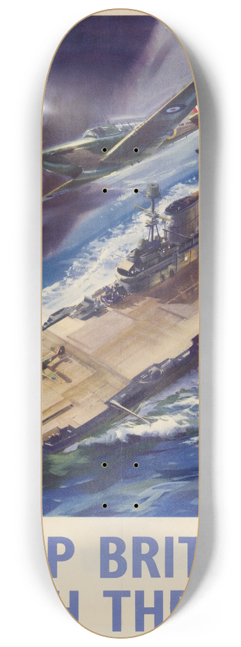 Frank Wootton - Help Britain Finish the Job! 8.25 inch art skate deck