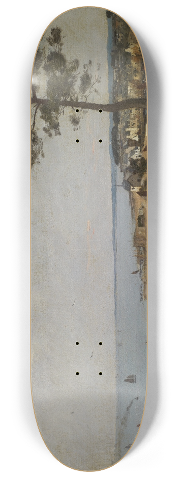 Franois Bocion - Small Port in Brittany 8.25 inch art skate deck