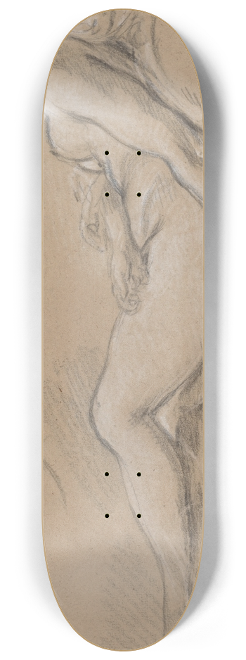 Franois Boucher - Reclining Nymph 8.25 inch art skate deck