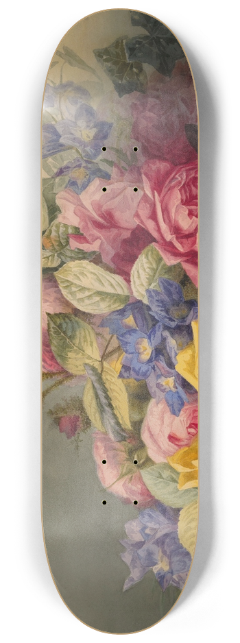 Franois Charette - Still Life with Flowers 8.25 inch art skate deck