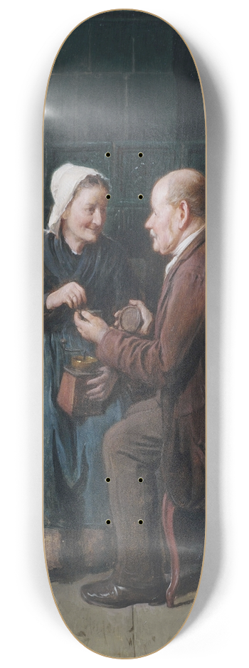 Friedrich Friedlnder - lteres Paar im Kcheninterieur 8.25 inch art skate deck