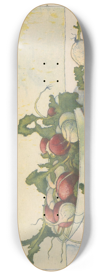 Frans Everbag - Witte en rode radijs in een schotel 8.25 inch art skate deck