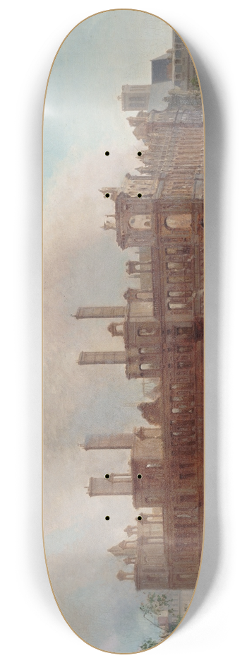 Frans Moormans - LHtel de Ville aprs lincendie de 1871 8.25 inch art skate deck