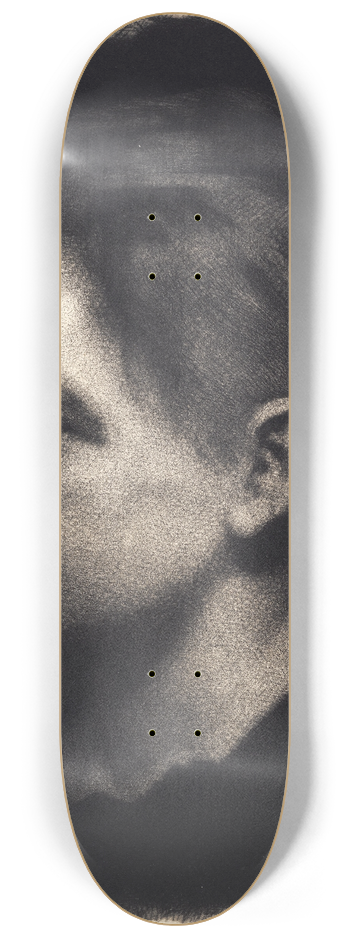 Frans Schwartz - Ung pige i profil med opstrget hr 8.25 inch art skate deck