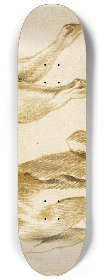 Frans Snyders - Studies of Dogs 8.25 inch art skate deck