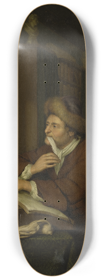 Frans Van Mieris The Younger - A Scholar at his Desk 8.25 inch art skate deck