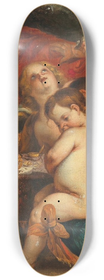 Frans Wouters - A Vanitas with putti 8.25 inch art skate deck