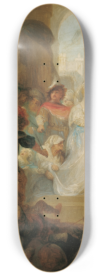 Franz Anton Maulbertsch - Esther und Hatach 8.25 inch art skate deck