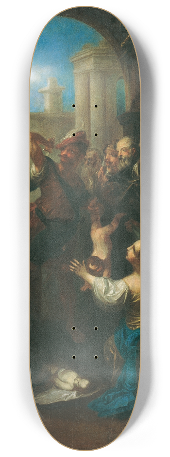 Franz Anton Maulbertsch - Solomons judgment 8.25 inch art skate deck