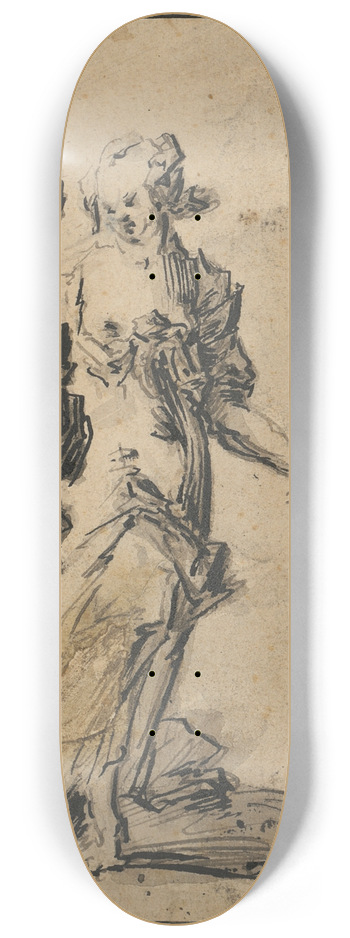 Franz Aspruck - Allegorie der Malerei 8.25 inch art skate deck