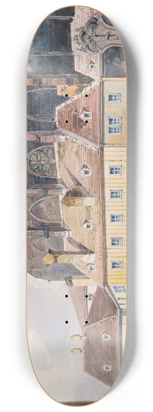 Friedrich Leibold - Die Minoritenkirche in Wien 8.25 inch art skate deck