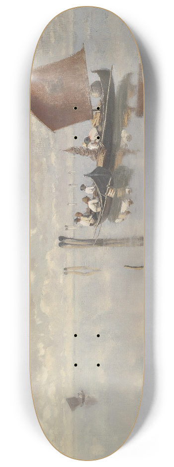 Franz Leo Ruben - Fischer in der Lagune 8.25 inch art skate deck