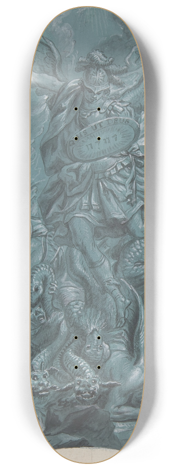 Franz Ludwig Hermann - The Archangel Michael Banishing Vice 8.25 inch art skate deck