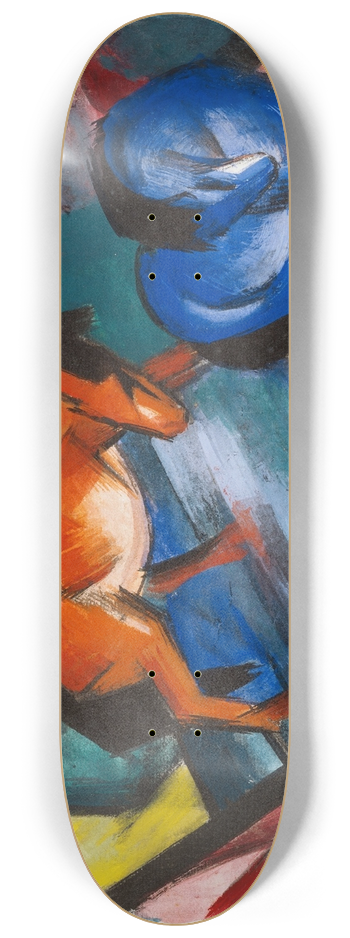 Franz Marc - Red and blue horse 8.25 inch art skate deck
