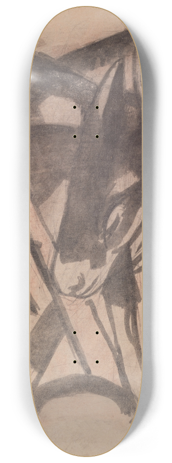 Franz Marc - Two Donkeys 8.25 inch art skate deck