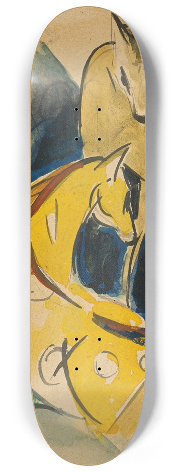 Franz Marc - Zwei gelbe Tiere 8.25 inch art skate deck