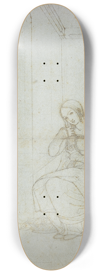 Franz Pforr - Mary in the chamber (II) 8.25 inch art skate deck