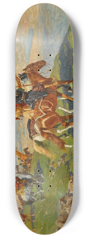 Franz Roubaud - Circassian Horsemen 8.25 inch art skate deck