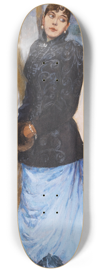 Franz Skarbina - Dame mit Muff 8.25 inch art skate deck
