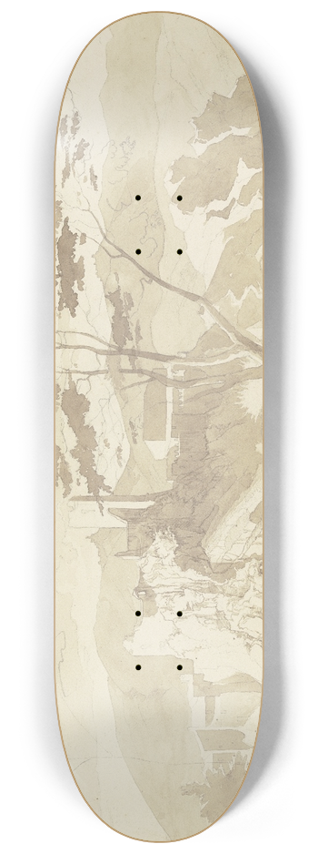 Franz Theobald Horny - View on Olevano 8.25 inch art skate deck