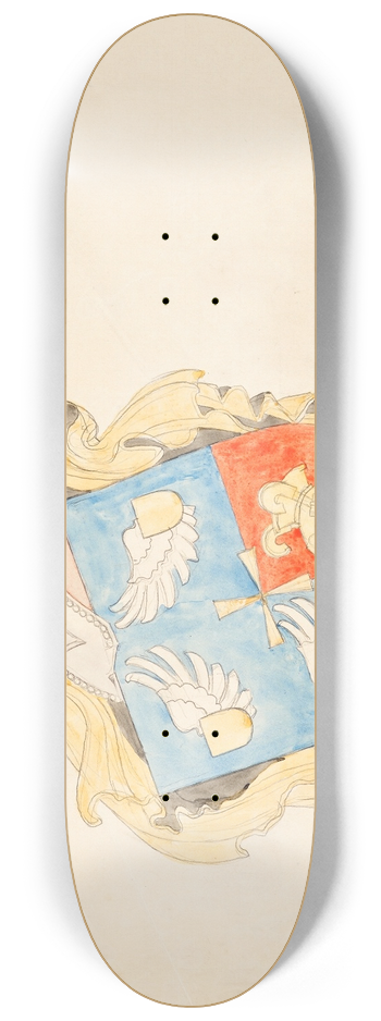 Franz von Matsch - Entwurf fr ein Familienwappen 8.25 inch art skate deck