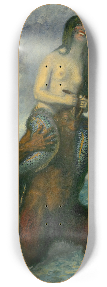 Franz von Stuck - Faun und Nixe 8.25 inch art skate deck