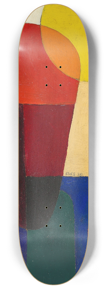 Franz Wilhelm Seiwert - Stark abstrahierte Halbfigur 8.25 inch art skate deck