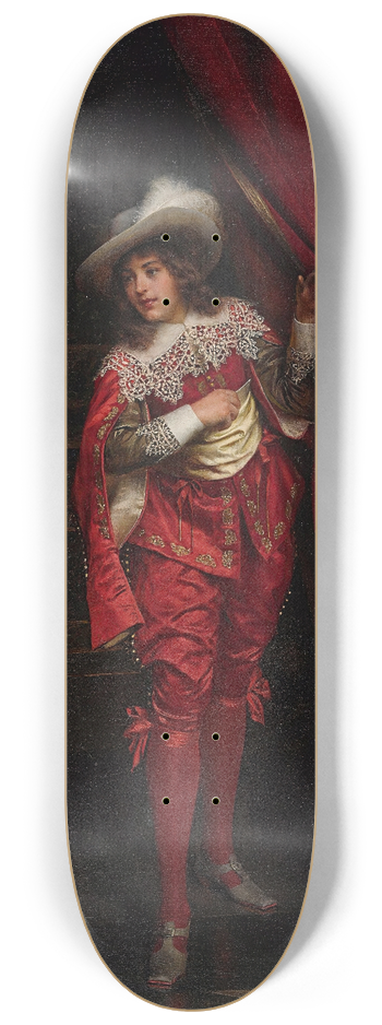 Frdric Soulacroix - A Cavalier In Red 8.25 inch art skate deck