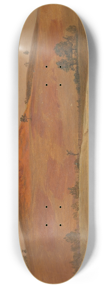 Frederic Edwin Church - Landscape with Low Hill and Fields 8.25 inch art skate deck