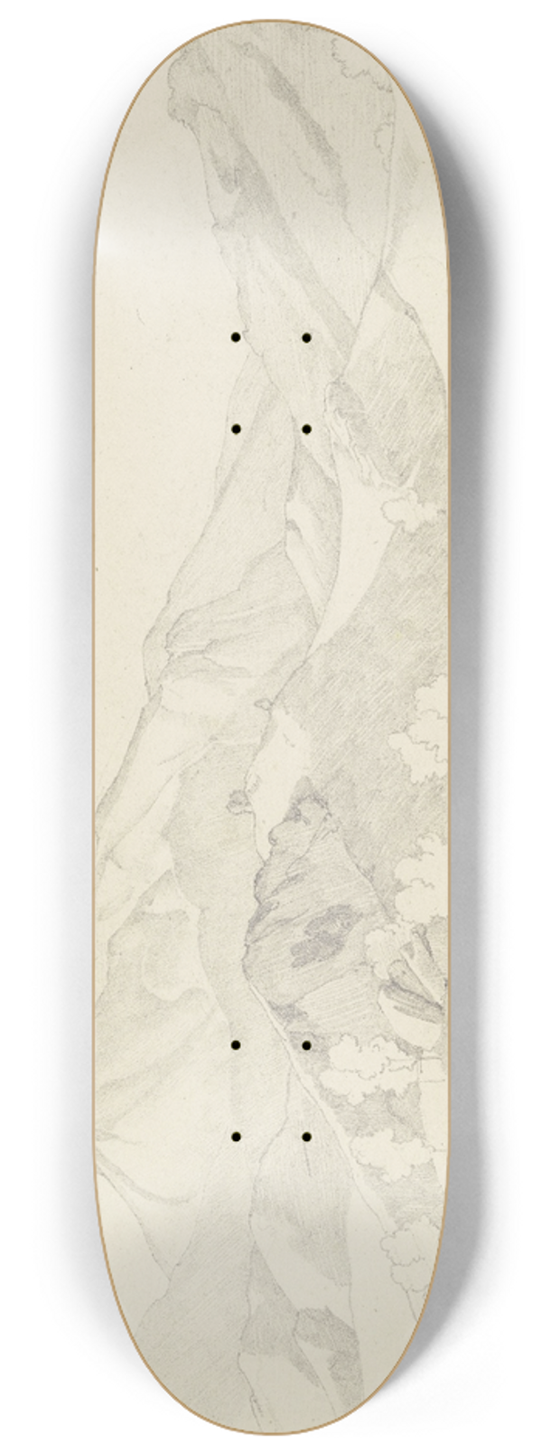 Friedrich Preller the Elder - Auf der Strae nach Civitella, dem heutigen Bellegra 8.25 inch art skate deck